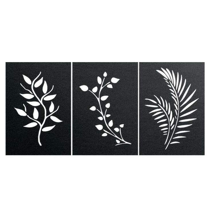 Kit Quadro Decorativo Vazado Folhas