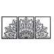 Kit Quadro Decorativo Vazado Metade da Mandala