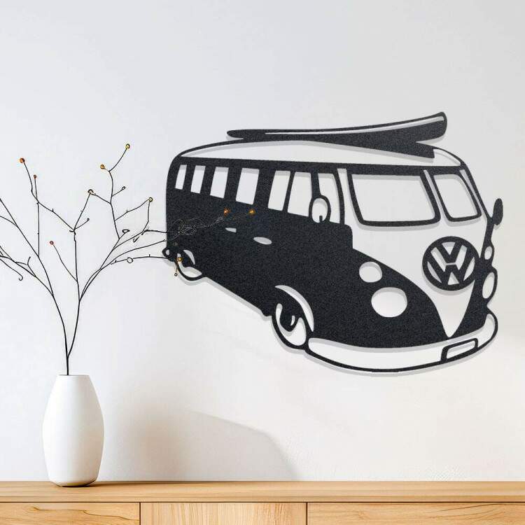 Quadro Decorativo Vazado Kombi