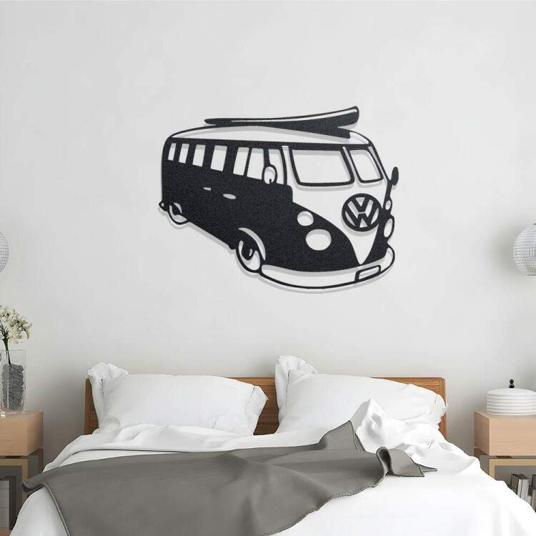 Quadro Decorativo Vazado Kombi