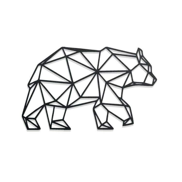 Quadro Decorativo Vazado Urso Geomtrico
