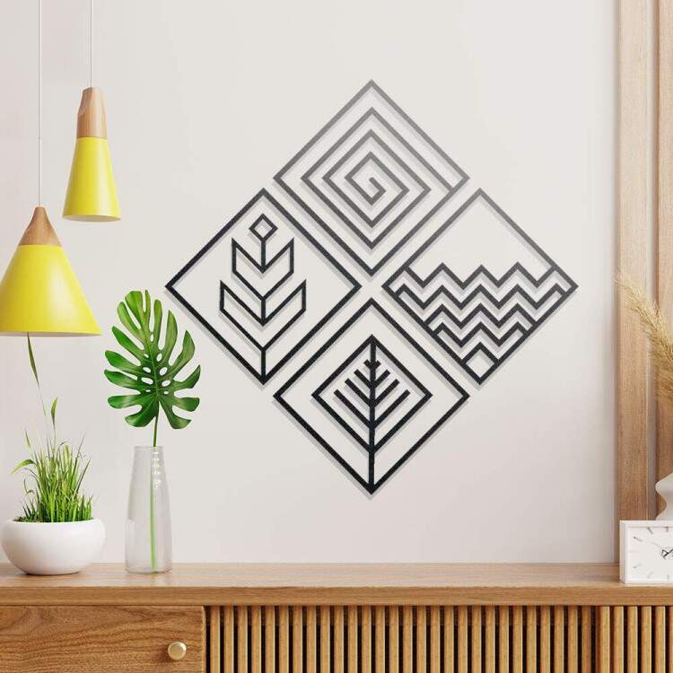 Quadro Decorativo Vazado Kit Quatro Elementos