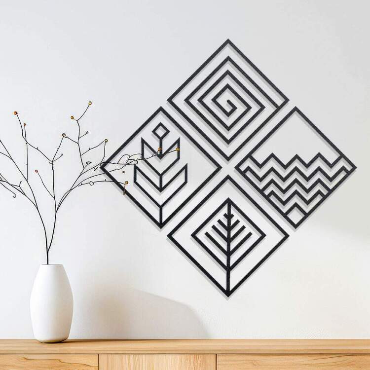 Quadro Decorativo Vazado Kit Quatro Elementos