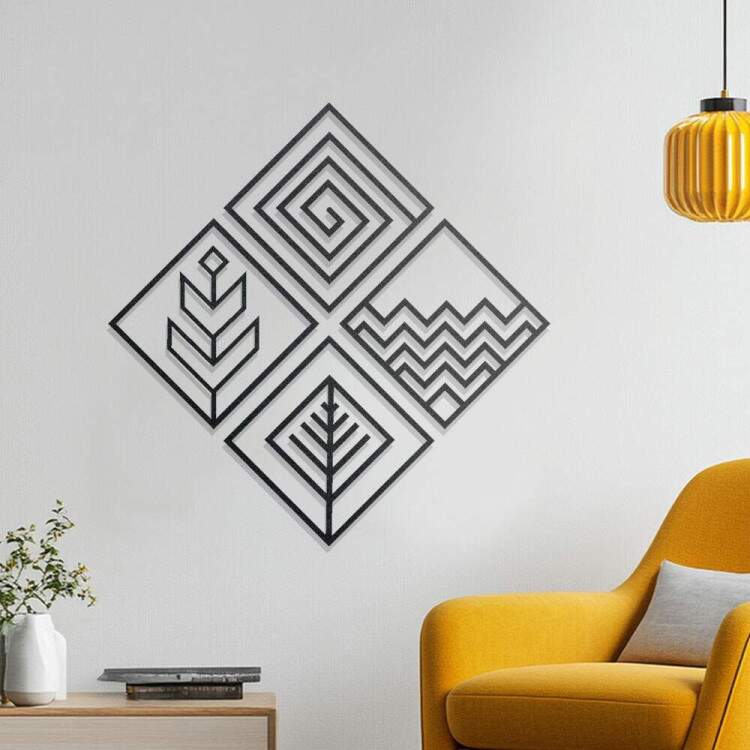 Quadro Decorativo Vazado Kit Quatro Elementos