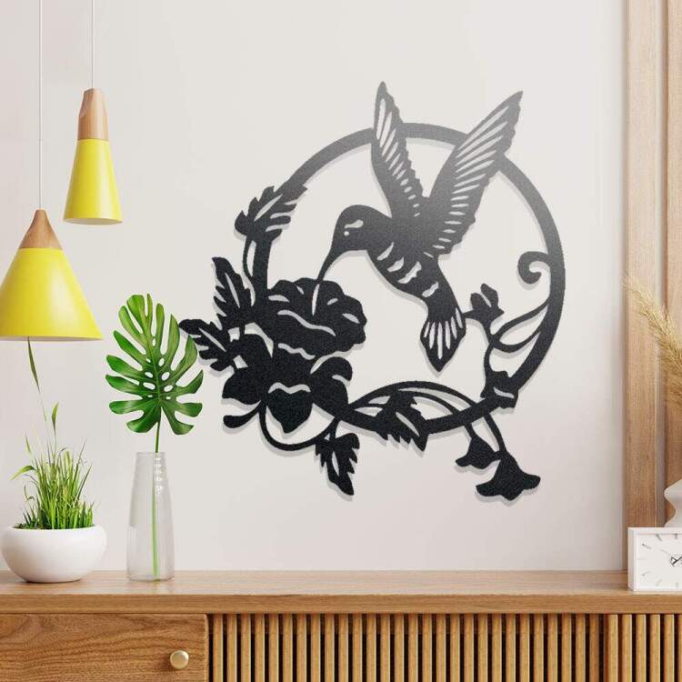 Quadro Decorativo Vazado Beija-Flor