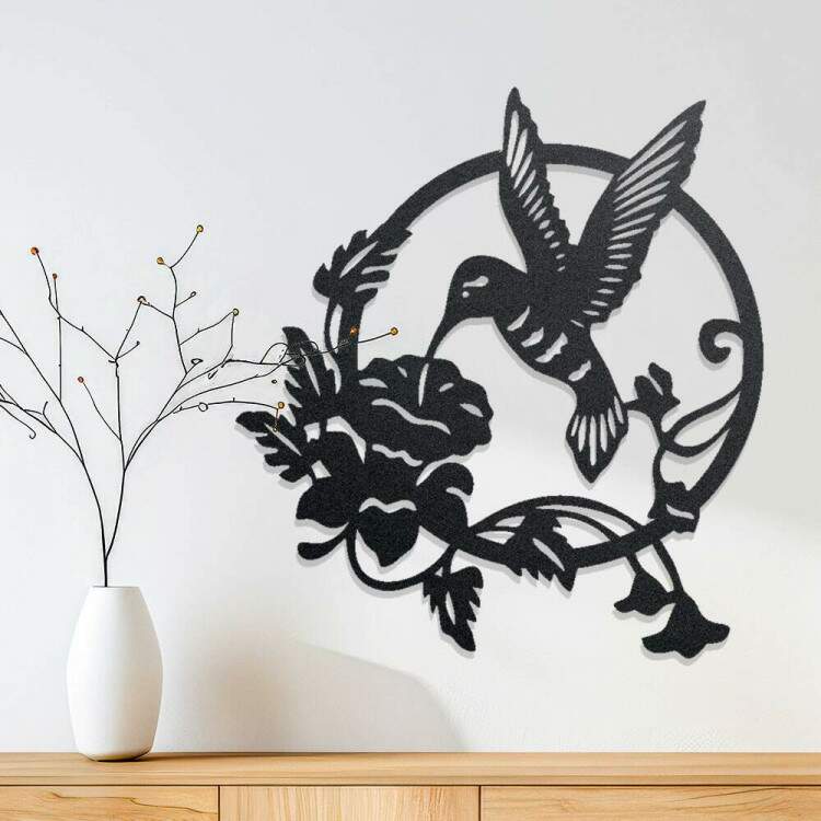 Quadro Decorativo Vazado Beija-Flor