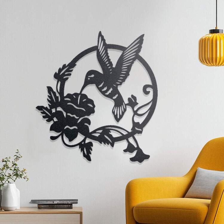 Quadro Decorativo Vazado Beija-Flor