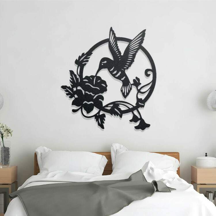 Quadro Decorativo Vazado Beija-Flor