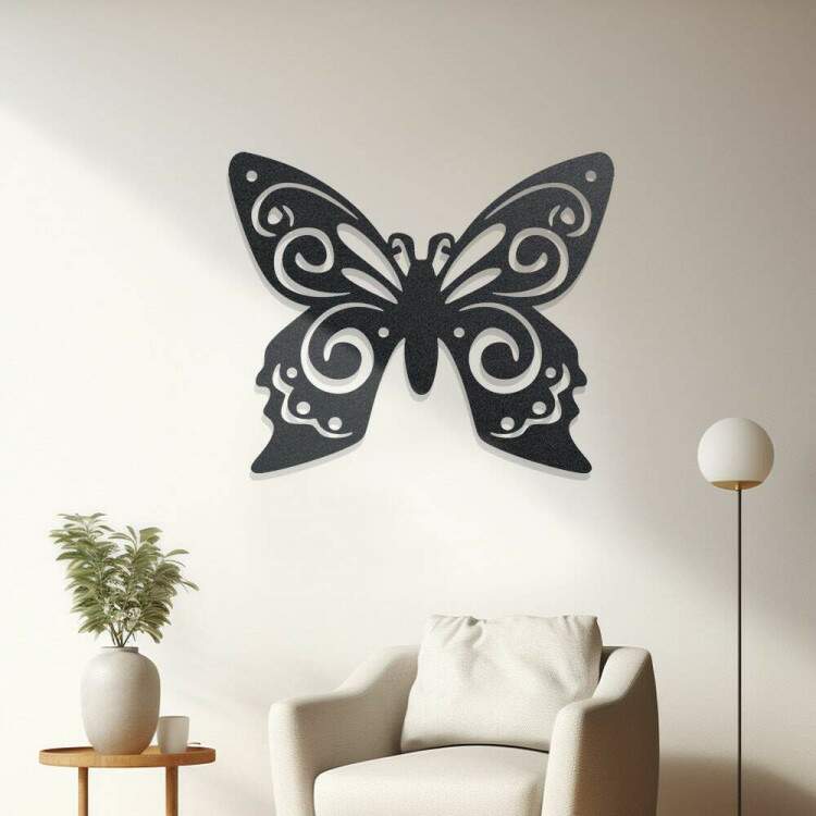 Quadro Decorativo Vazado Borboleta
