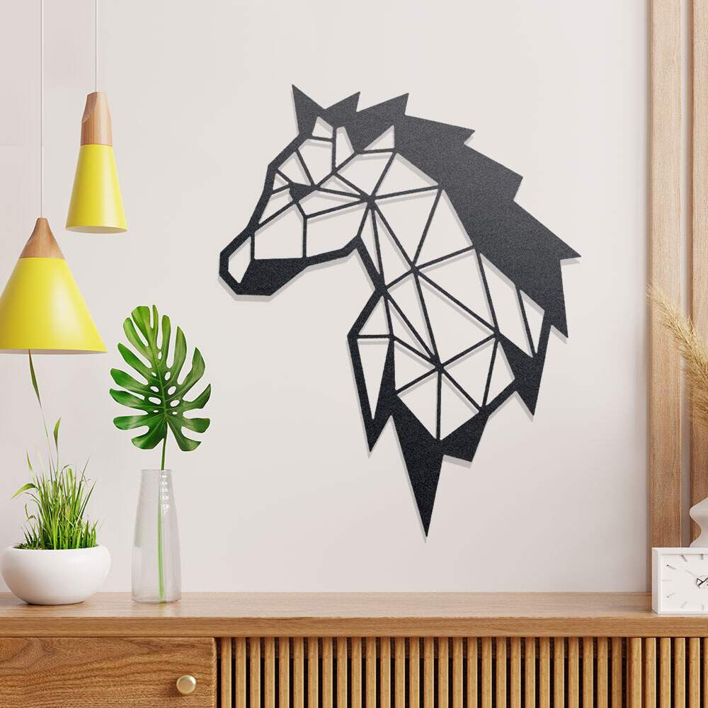 Quadro Decorativo Vazado Cavalo Geom�trico