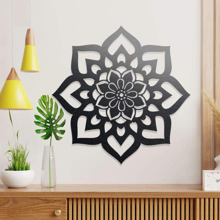 Quadro Decorativo Vazado Flor de Mandala