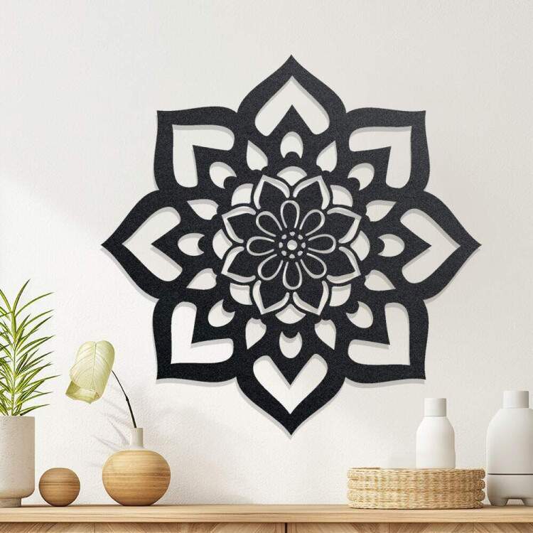 Quadro Decorativo Vazado Flor de Mandala