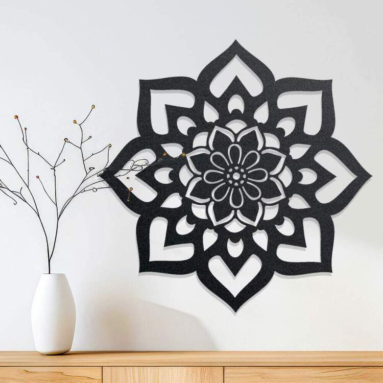 Quadro Decorativo Vazado Flor de Mandala
