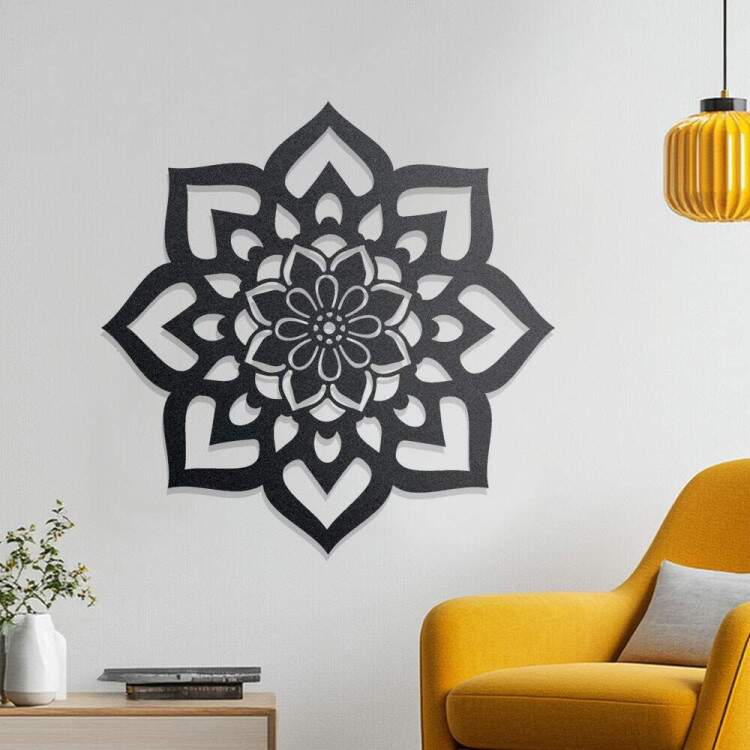 Quadro Decorativo Vazado Flor de Mandala