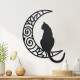 Quadro Decorativo Vazado Gato na Lua