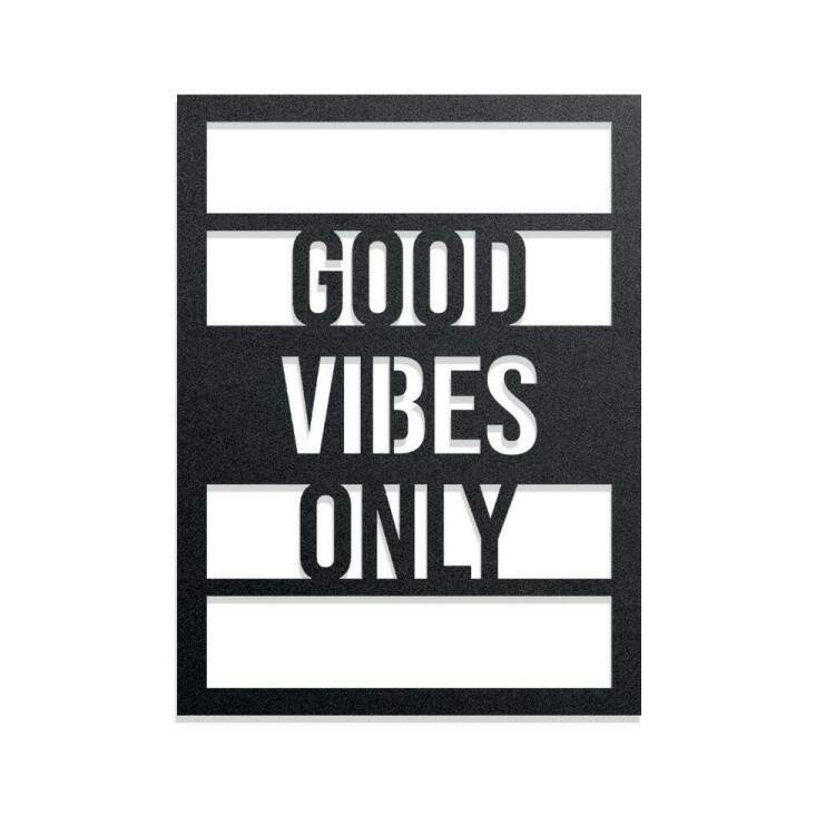 Quadro Decorativo Vazado Good Vibes Only