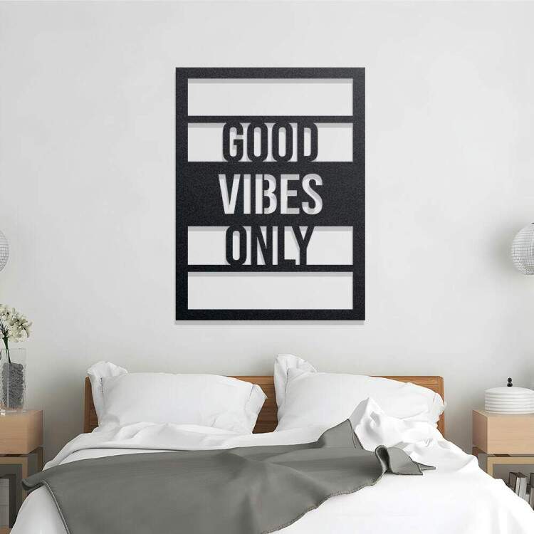 Quadro Decorativo Vazado Good Vibes Only