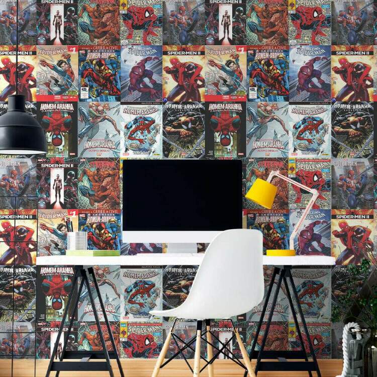 Papel de Parede Homem Aranha Revista Colorida