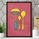 Quadro Decorativo Talheres Retr�