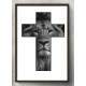 Quadro Decorativo Le�o na Cruz Fundo Branco