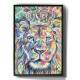 Quadro Decorativo Le�o de Jud� com Coroa Colorido