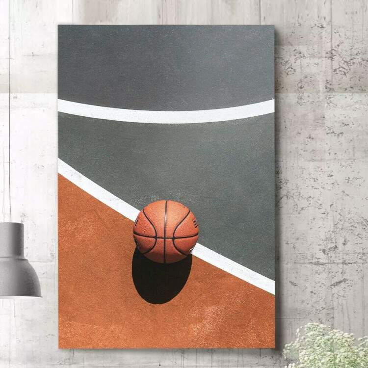 Quadro Decorativo Minimalista Basquete