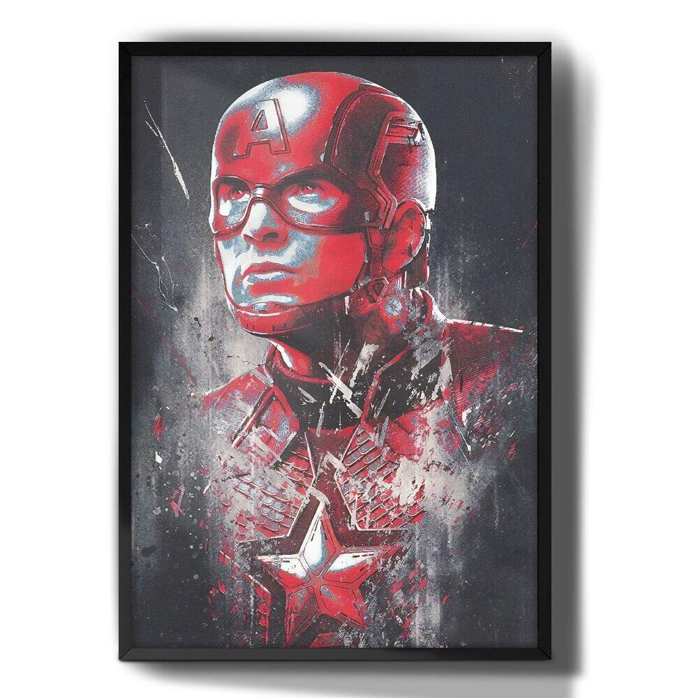 Quadro Decorativo Vingadores Capit�o America Vermelho