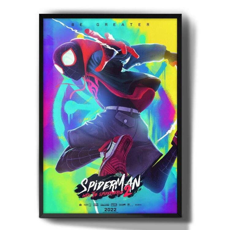 Quadro Decorativo Homem Aranha Desenho Spider Verse