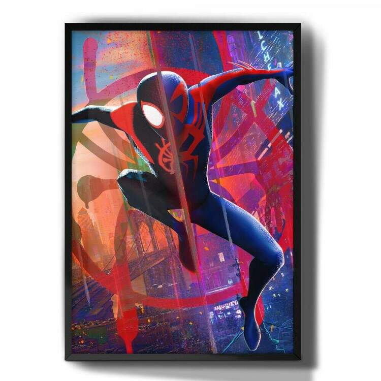 Quadro Decorativo Homem Aranha 2 Desenho Abstrato