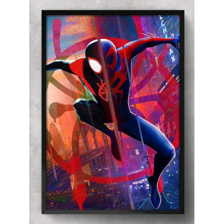 Quadro Decorativo Homem Aranha 2 Desenho Abstrato