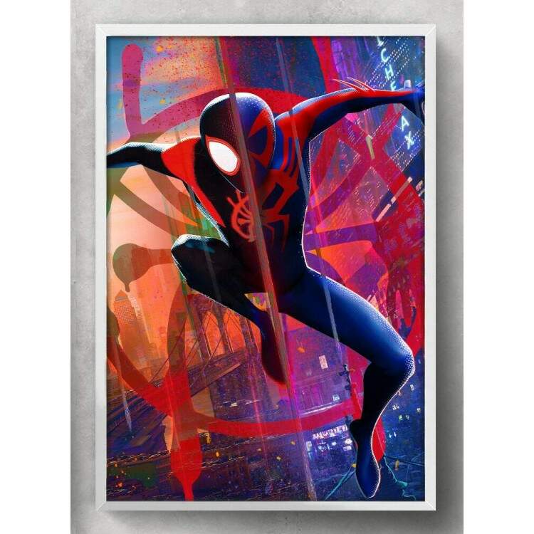 Quadro Decorativo Homem Aranha 2 Desenho Abstrato