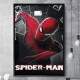 Quadro Decorativo Homem Aranha Vermelho Fundo Preto e Branco