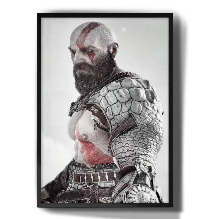 Quadro Decorativo Kratos God Of War Ragnarok