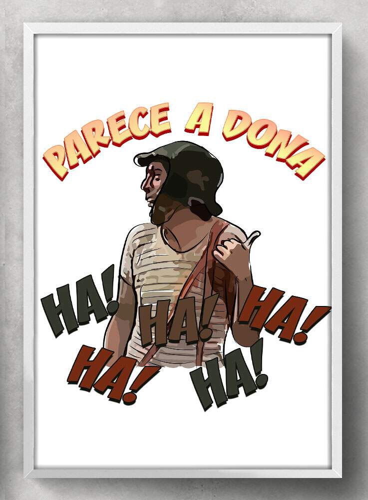 Quadro Decorativo Desenho Chaves Frase Parece a Dona