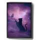 Quadro Decorativo Abstrato Silhueta Gato e Borboleta