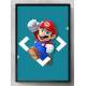 Quadro Decorativo Mario 3D Fundo Azul
