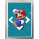 Quadro Decorativo Mario 3D Fundo Azul