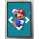 Quadro Decorativo Mario 3D Fundo Azul