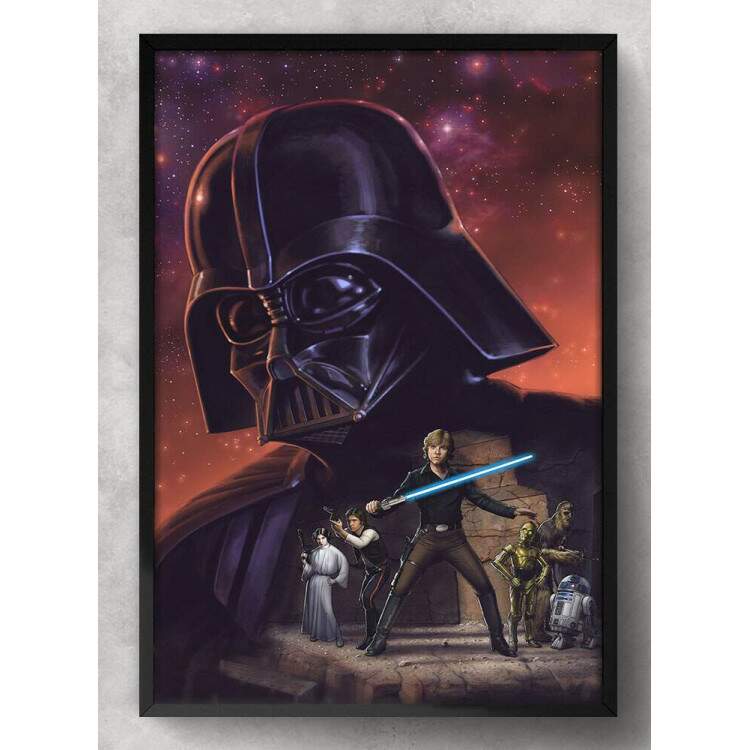 Quadro Decorativo Pintura Star Wars Darth Vader