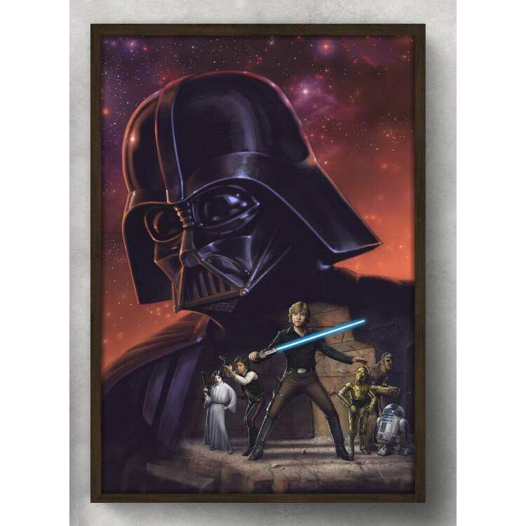 Quadro Decorativo Pintura Star Wars Darth Vader