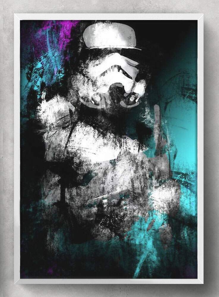 Quadro Decorativo Star Wars Abstrato Stormtrooper