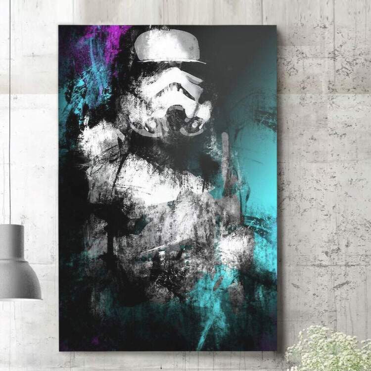 Quadro Decorativo Star Wars Abstrato Stormtrooper