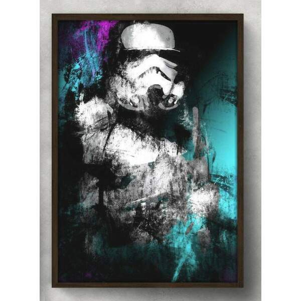 Quadro Decorativo Star Wars Abstrato Stormtrooper