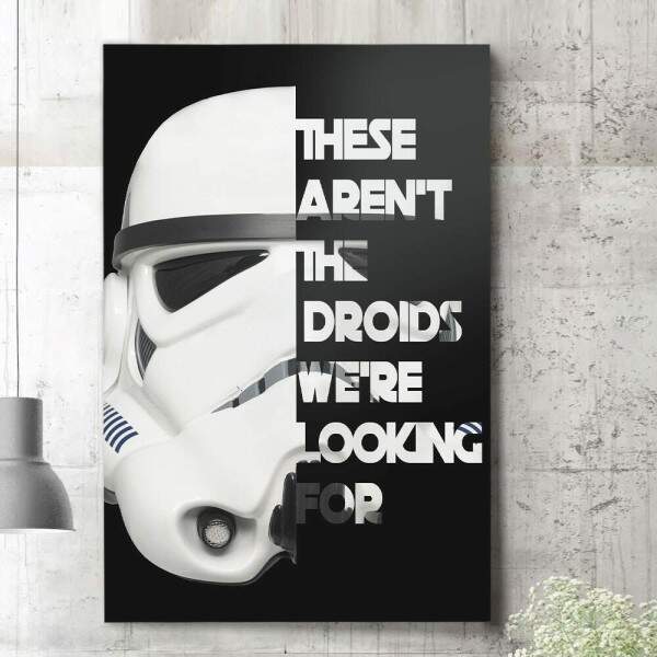 Quadro Decorativo Frase Stormtrooper