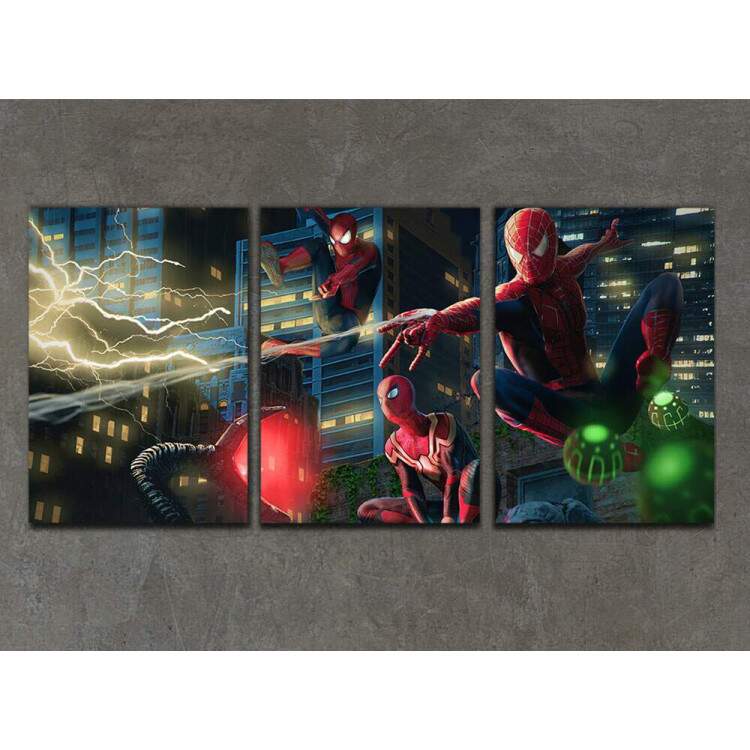 Kit 3 Quadros Decorativos Homem Aranha No Way Home