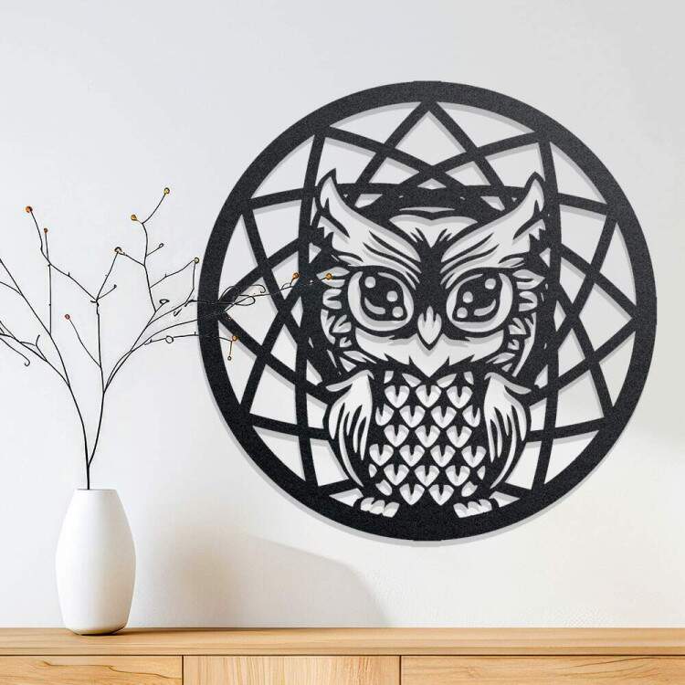 Quadro Decorativo Vazado Coruja