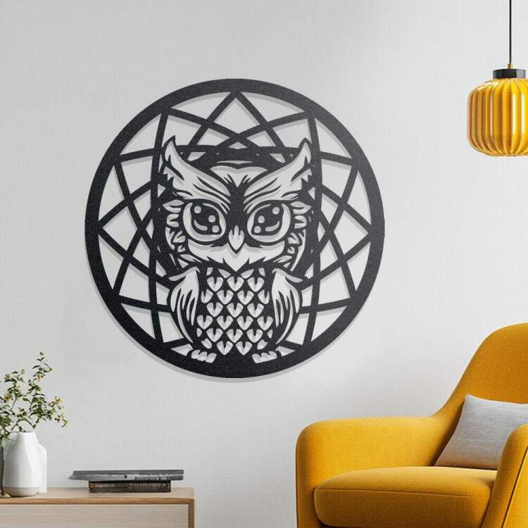 Quadro Decorativo Vazado Coruja