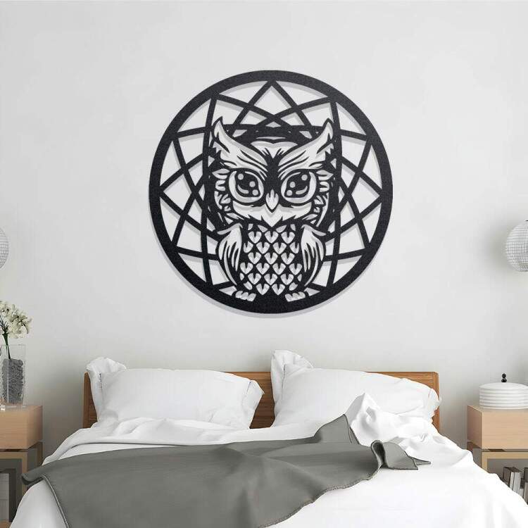 Quadro Decorativo Vazado Coruja
