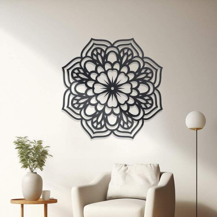 Quadro Decorativo Vazado Mandala 05