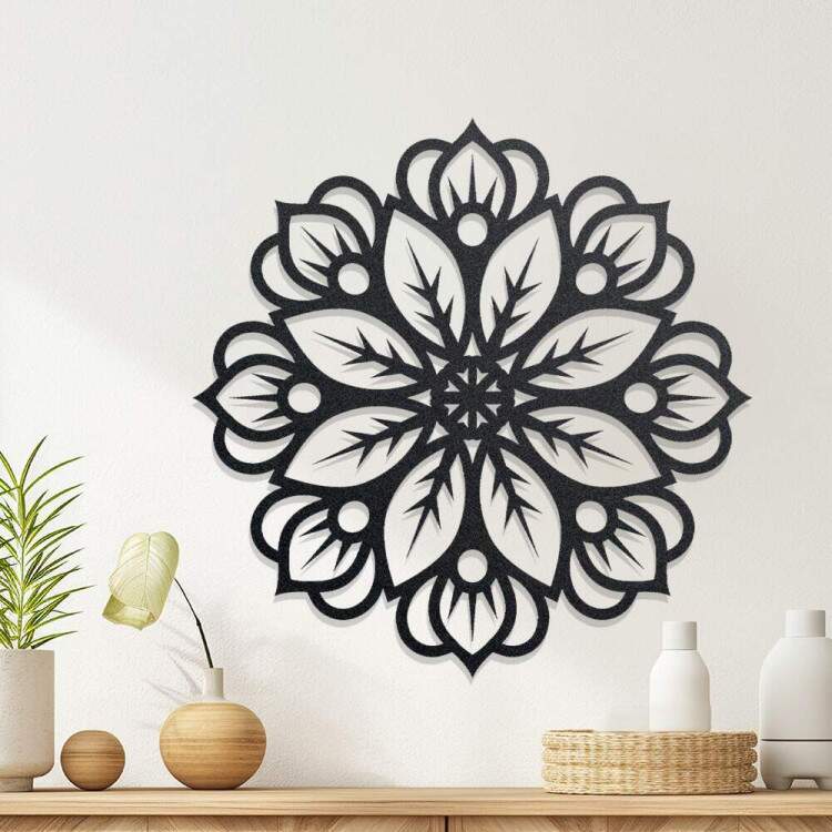 Quadro Decorativo Vazado Flor de Mandala